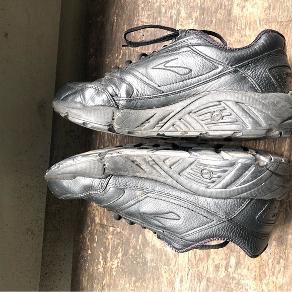 Brooks Addiction Walker Mens Black Leather Running Shoes Sneakers Size 10.5(2E) - Picture 8 of 10